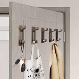 Maxbell 5Pcs Bathroom Wall Mount Hooks Multifunctional for Kitchen Entryway Home Use Brown