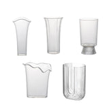 Maxbell Clear Vase for Centerpieces Modern Transparent for Living Room Desktop Party Style A