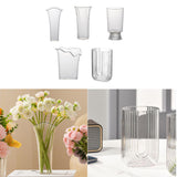 Maxbell Clear Vase for Centerpieces Modern Transparent for Living Room Desktop Party Style A