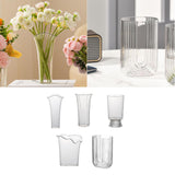 Maxbell Clear Vase for Centerpieces Modern Transparent for Living Room Desktop Party Style A