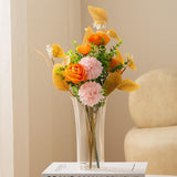 Maxbell Clear Vase for Centerpieces Modern Transparent for Living Room Desktop Party Style B