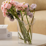 Maxbell Clear Vase for Centerpieces Modern Transparent for Living Room Desktop Party Style C