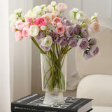 Maxbell Clear Vase for Centerpieces Modern Transparent for Living Room Desktop Party Style D