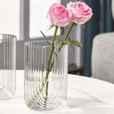 Maxbell Clear Vase for Centerpieces Modern Transparent for Living Room Desktop Party Style E