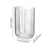 Maxbell Clear Vase for Centerpieces Modern Transparent for Living Room Desktop Party Style E