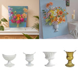 Maxbell Oil Painting Half Vase Easy to Install Rustic Unique Oil Painting Decoration Style A