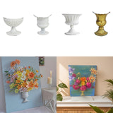 Maxbell Oil Painting Half Vase Easy to Install Rustic Unique Oil Painting Decoration Style A