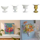 Maxbell Oil Painting Half Vase Easy to Install Rustic Unique Oil Painting Decoration Style A