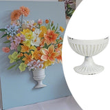 Maxbell Oil Painting Half Vase Easy to Install Rustic Unique Oil Painting Decoration Style A