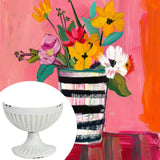 Maxbell Oil Painting Half Vase Easy to Install Rustic Unique Oil Painting Decoration Style A