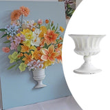 Maxbell Oil Painting Half Vase Easy to Install Rustic Unique Oil Painting Decoration Style C