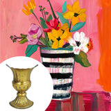 Maxbell Oil Painting Half Vase Easy to Install Rustic Unique Oil Painting Decoration Style D
