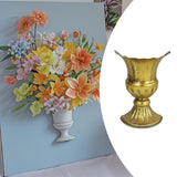 Maxbell Oil Painting Half Vase Easy to Install Rustic Unique Oil Painting Decoration Style D