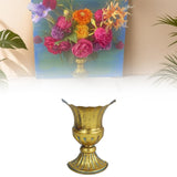 Maxbell Oil Painting Half Vase Easy to Install Rustic Unique Oil Painting Decoration Style D