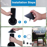 Maxbell Grill Smoke Stack Chimney Black High Reliability Repair Parts Sturdy