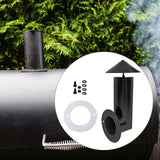 Maxbell Grill Smoke Stack Chimney Black High Reliability Repair Parts Sturdy