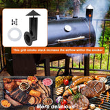 Maxbell Grill Smoke Stack Chimney Black High Reliability Repair Parts Sturdy