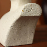 Maxbell Abstract Human Figurine Bust Sculpture Collectible Desktop Head Resin Statue White