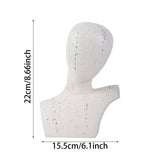 Maxbell Abstract Human Figurine Bust Sculpture Collectible Desktop Head Resin Statue White