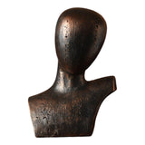 Maxbell Abstract Human Figurine Bust Sculpture Collectible Desktop Head Resin Statue Black