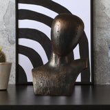 Maxbell Abstract Human Figurine Bust Sculpture Collectible Desktop Head Resin Statue Black
