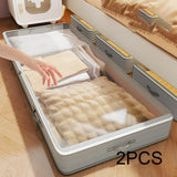 Maxbell Under Bed Storage Container 30L Closet Organizer for Quilts Pillows Clothing 2 Pieces