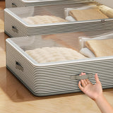 Maxbell Under Bed Storage Container 30L Closet Organizer for Quilts Pillows Clothing 2 Pieces