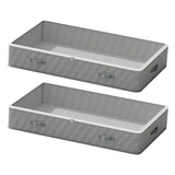 Maxbell Under Bed Storage Container 30L Closet Organizer for Quilts Pillows Clothing 2 Pieces