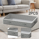 Maxbell Under Bed Storage Container 30L Closet Organizer for Quilts Pillows Clothing 2 Pieces
