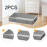 Maxbell Under Bed Storage Container 30L Closet Organizer for Quilts Pillows Clothing 2 Pieces