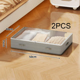 Maxbell Under Bed Storage Container 30L Closet Organizer for Quilts Pillows Clothing 2 Pieces