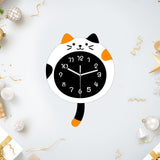 Maxbell Animal Wall Clock with Tail Decorative Clock for Kitchen Classroom Kids Room white