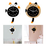 Maxbell Animal Wall Clock with Tail Decorative Clock for Kitchen Classroom Kids Room white