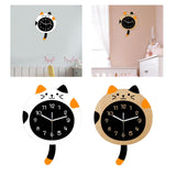 Maxbell Animal Wall Clock with Tail Decorative Clock for Kitchen Classroom Kids Room white