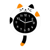 Maxbell Animal Wall Clock with Tail Decorative Clock for Kitchen Classroom Kids Room white