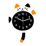 Maxbell Animal Wall Clock with Tail Decorative Clock for Kitchen Classroom Kids Room white