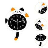 Maxbell Animal Wall Clock with Tail Decorative Clock for Kitchen Classroom Kids Room white