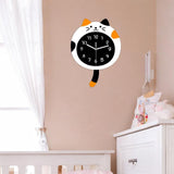 Maxbell Animal Wall Clock with Tail Decorative Clock for Kitchen Classroom Kids Room white