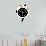 Maxbell Animal Wall Clock with Tail Decorative Clock for Kitchen Classroom Kids Room white