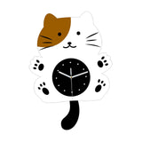 Maxbell Cat Shaped Wall Clock Cute Kids Room Clock for Farmhouse Hotel Cafe brown