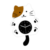 Maxbell Cat Shaped Wall Clock Cute Kids Room Clock for Farmhouse Hotel Cafe brown