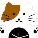 Maxbell Cat Shaped Wall Clock Cute Kids Room Clock for Farmhouse Hotel Cafe brown