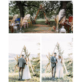 Maxbell Wooden Wedding Arch 250cm Wedding Backdrop Stand for Ceremony Beach Proposal