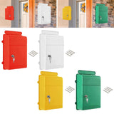 Maxbell Wall Mounted Mailbox Wide Opening Collection Box for Cards Newspapers School Red