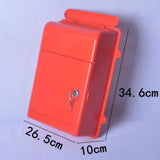 Maxbell Wall Mounted Mailbox Wide Opening Collection Box for Cards Newspapers School Red