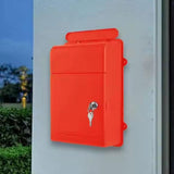 Maxbell Wall Mounted Mailbox Wide Opening Collection Box for Cards Newspapers School Red