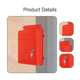 Maxbell Wall Mounted Mailbox Wide Opening Collection Box for Cards Newspapers School Red