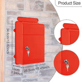 Maxbell Wall Mounted Mailbox Wide Opening Collection Box for Cards Newspapers School Red
