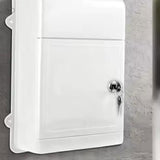 Maxbell Wall Mounted Mailbox Wide Opening Collection Box for Cards Newspapers School White