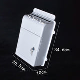 Maxbell Wall Mounted Mailbox Wide Opening Collection Box for Cards Newspapers School White